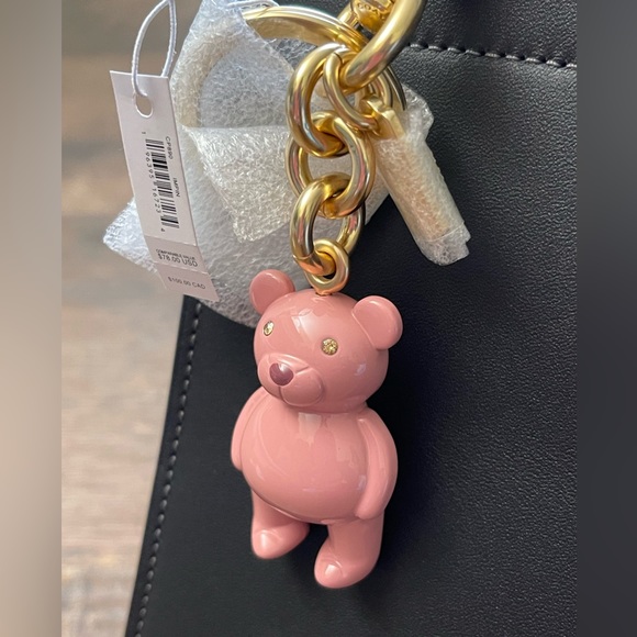 NWT Coach Pink Bear Bag Charm Keychain CP890 - Picture 3 of 10
